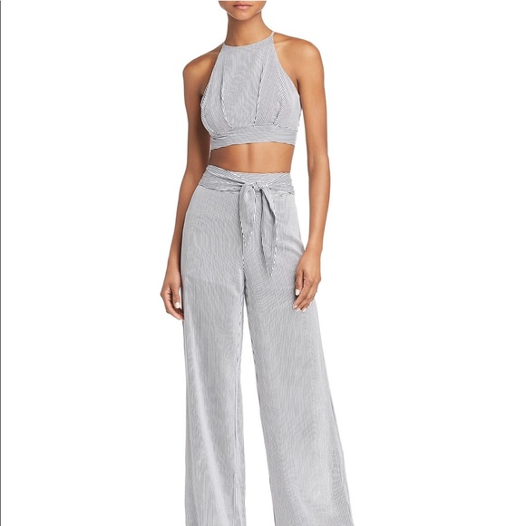 AQUA Two piece striped set- size Small - Picture 2 of 5